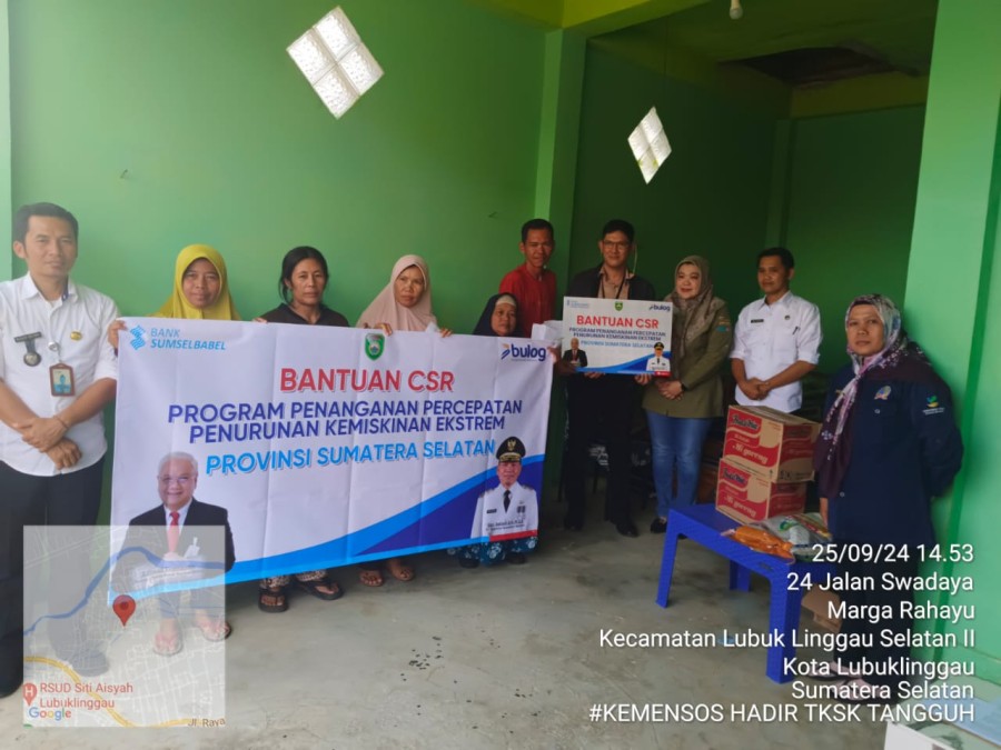 Dinsos Lubuklinggau Dampingi Pembagian Bantuan Beras dan Mie Instan dari CSR Provinsi