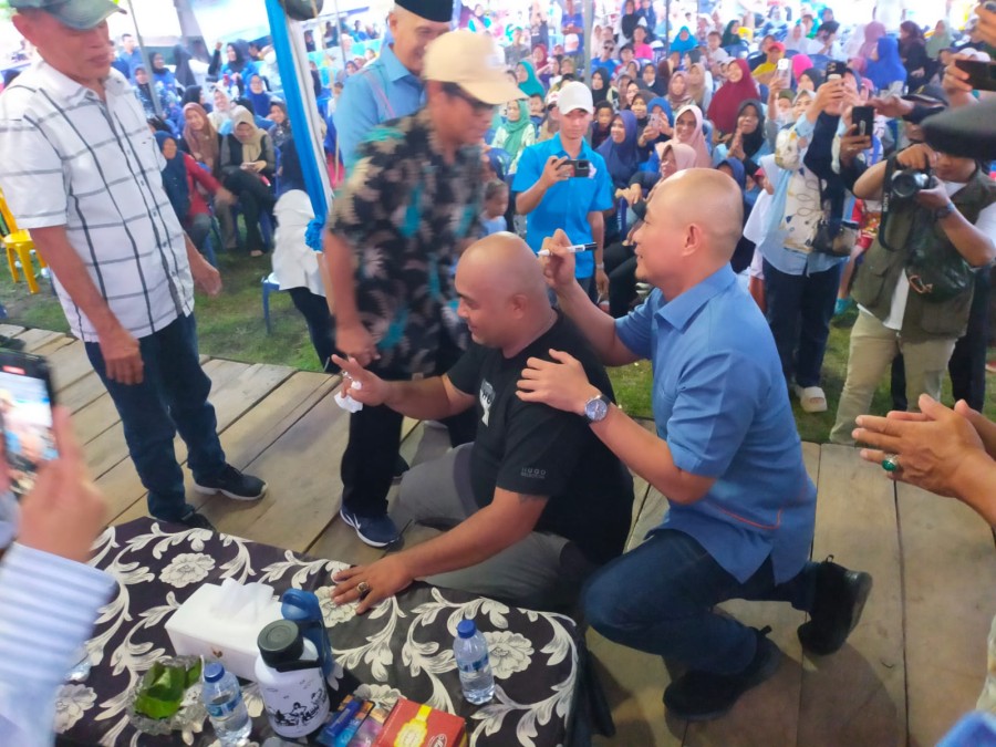 Minta Tulis Angka 02 di Kepala, Deny : 80% Pelita Jaya Pendukung Yoppy-Rustam