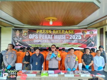 Operasi Pekat Musi 2025, Polres Linggau Ungkap Puluhan Kasus Kriminal, Belasan Tersangka Diringkus