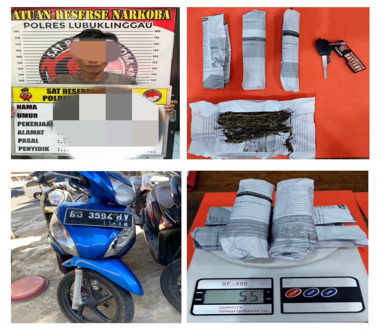 Satres Narkoba Linggau Gagalkan Peredaran Ganja Dari Bengkulu, Seorang Pengedar Diamankan