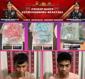 Satres Narkoba Bekuk Dua Kurir Narkoba Asal Riau Di Rawas Ulu, Sita Sabu Dan Pil Ekstasi