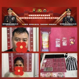 Sat Resnarkoba Muratara Tangkap IRT Pengedar Narkoba Bersama Oknum Polisi