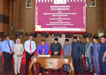 Mendukung Dalam Mengambil Kebijakan Sesuai Aturan Hukum, DPRD Dan Kejari Musi Rawas Tandatangani MOU
