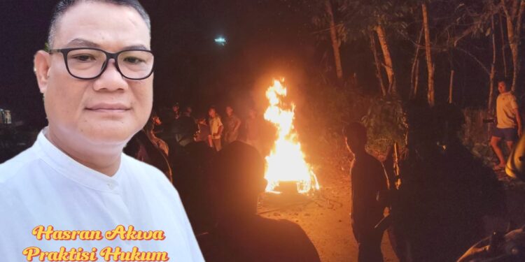 Warga Blokir Jalan, Hasran Akwa: Aparat Kepolisian Dan Pemerintah Harus Bertanggung Jawab Atas Tambang Emas Ilegal