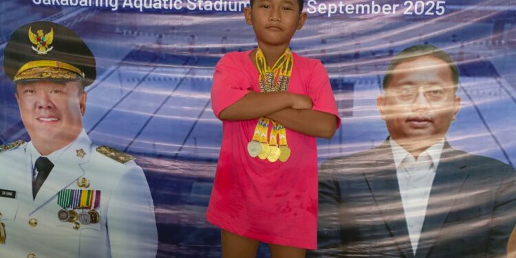 Prestasi Gemilang, Fadhil Logi Pranaja Koleksi 3 Emas dan 1 Perak di Kejuaraan Renang Nasional