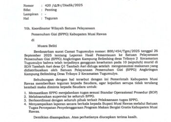 Bupati Mura Tegur SPPG AKB, Kadisdik: Sekolah Harus Lebih Ketat Awasi Distribusi MBG